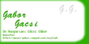 gabor gacsi business card